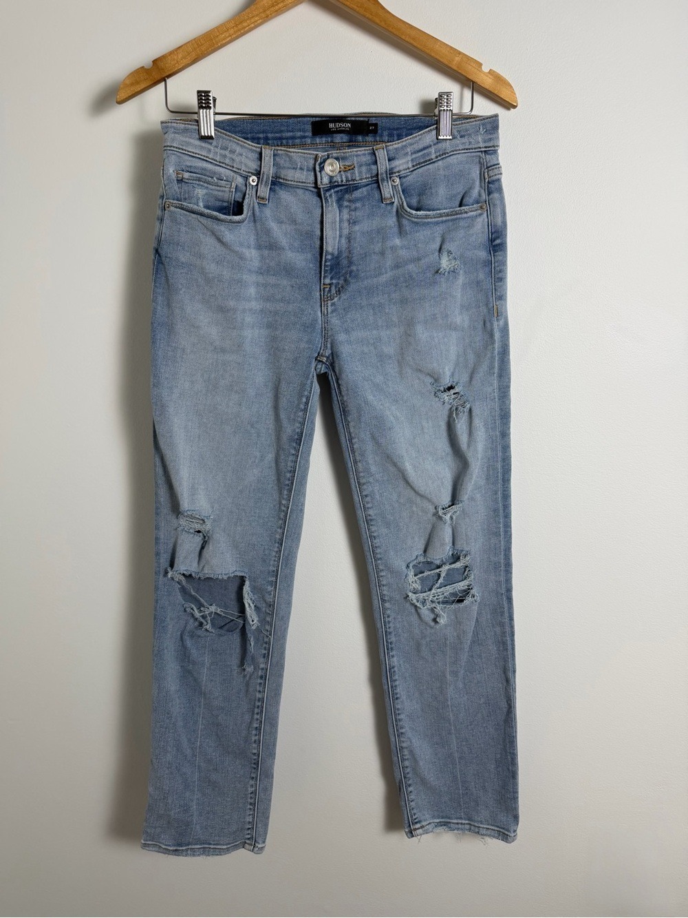 hudson distressed straight leg jeans y2k light wash grunge denim